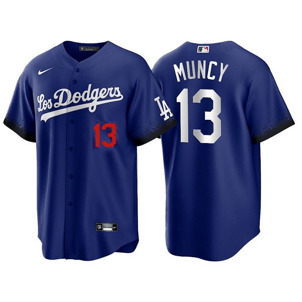 Youth Los Angeles Dodgers #13 Max Muncy 2021 Royal City Connect Cool Base Stitched Baseball Jersey